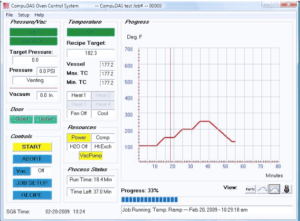 CPC-16EX Operator Screen with Recipe Progress Graphic